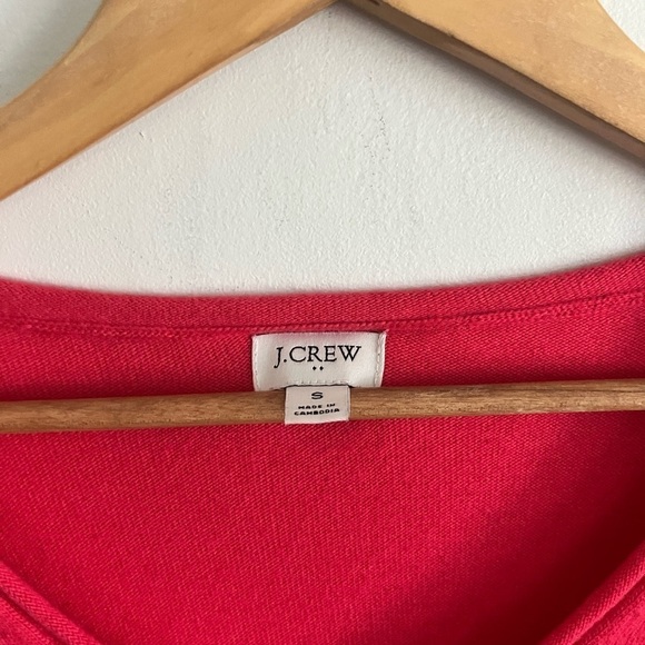 J.Crew Wool Cotton Blend V Neck Sweater - Picture 3 of 6